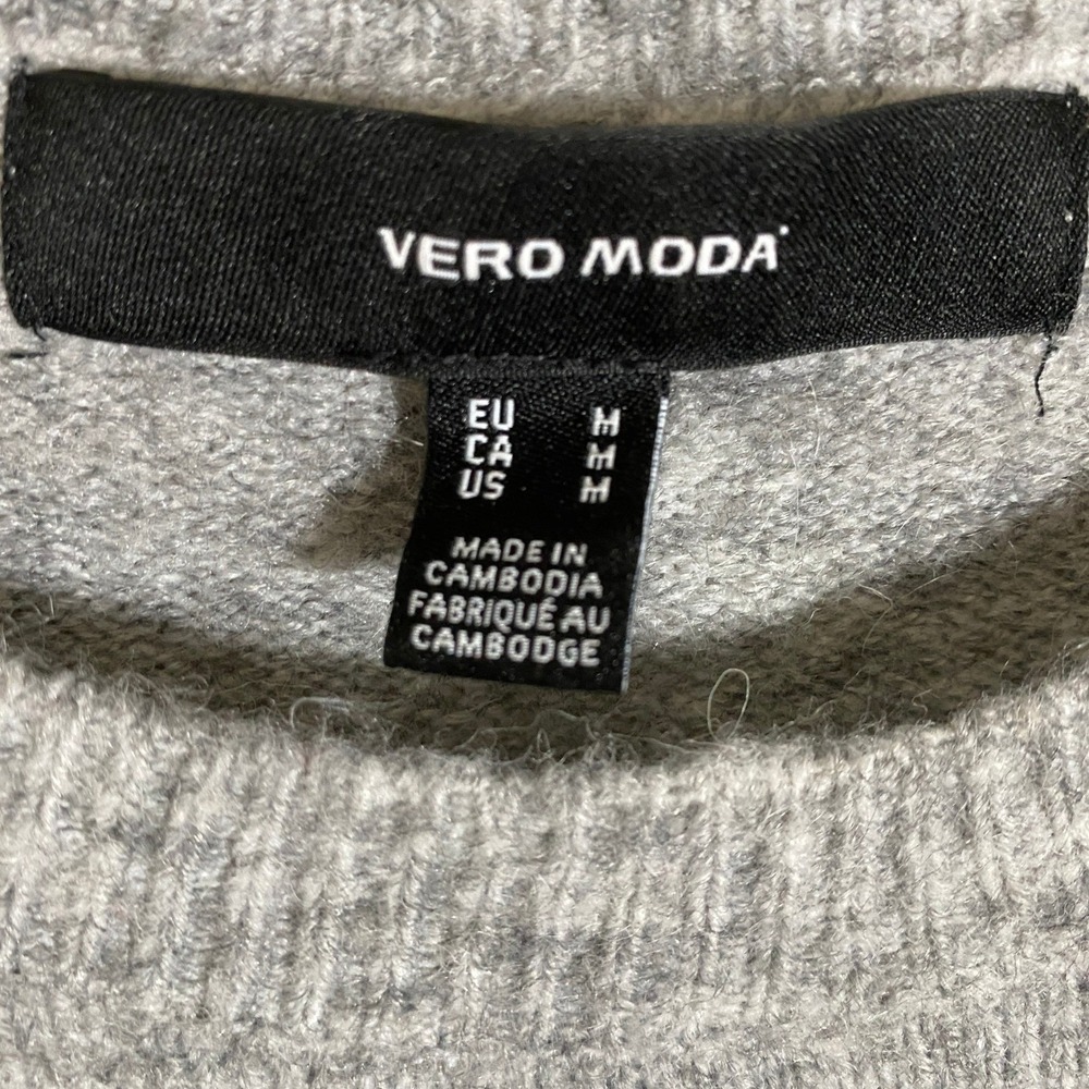 Vero Moda Flirty Bodycon Sweaterdress Women Medium‎ Gray Soft Stretch EUC - Picture 3 of 6